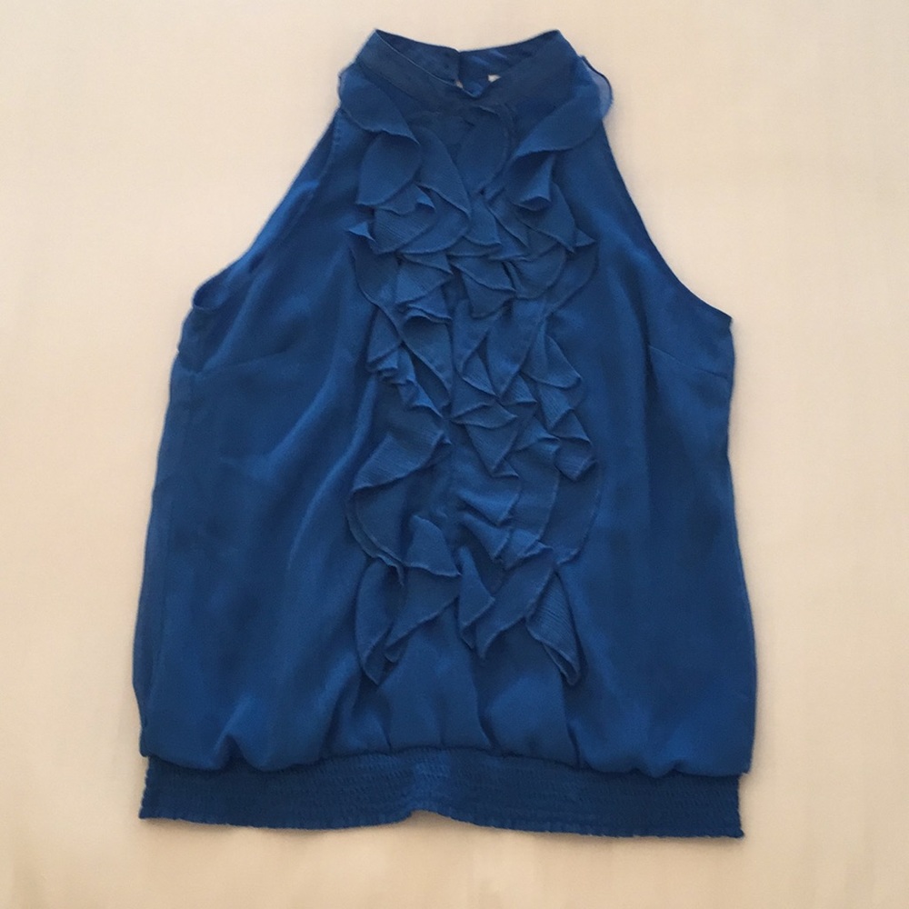 Xhilaration Blouse w/Ruffle Detail - Royal Blue